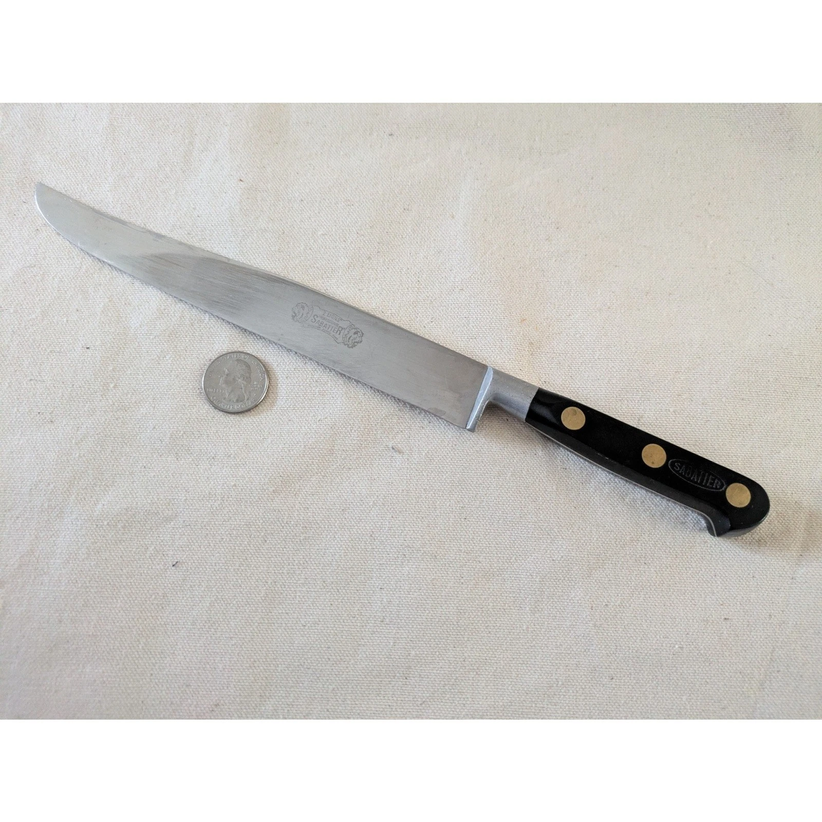 Sabatier 2 Lions Slicing Carving Knife Black Handle 8 in Blade
Opens in a new window or tab