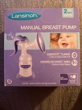 Lansinoh 2 Phase Manual Breast Pump Hand Pump for Breastfeeding Free Bags