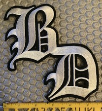 BD B D Old English Brooklyn Dodgers Embroidered Iron On Patch Bulldogs Baseball