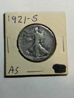 1921-S Walking Liberty Half Dollar 50c VG Detail Key Date