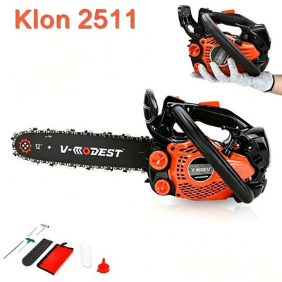 V-MODEST 2511 Benzin-Kettensäge 2-Takt 25ccm 1,51PS 3/8''Teilschnitt  Top Handle