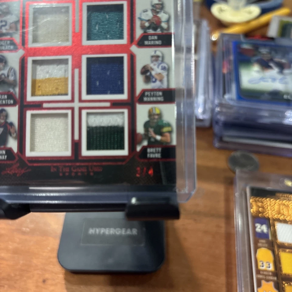 Hoja en juego 2024 juego usado Gr8s el mejor Qbs de todos los tiempos /4 Foto 2 de 3