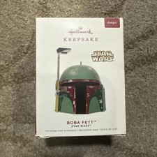 Hallmark Keepsake 2019 Star Wars Boba Fett Helmet Ornament Sound Magic w  Box