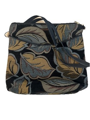 Danny K of Hollywood Womens Purse Tapestry Shoulder Bag Floral/Leaf Design EUC