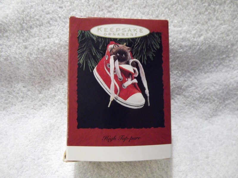 Hallmark 1993 High Top-purr Kitten in a Red Tennis Shoe