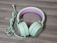          Kids Wired Volume Safe Foldable On-Ear Headphones w Mic for School Travel