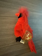 Ty Beanie Babies Mac The Cardinal Plush Toy