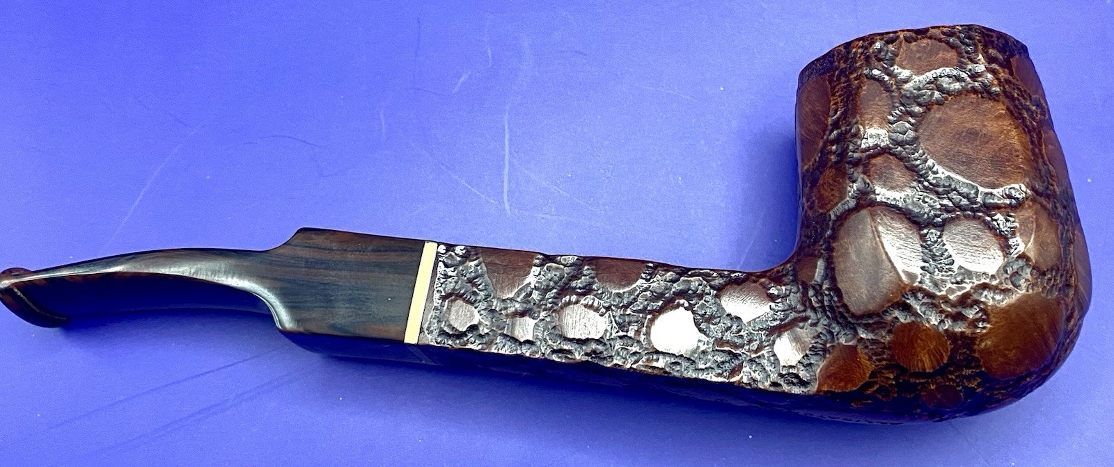 Savinelli Alligator Brown 316KS 6mm estate bent Dublin pipe w/ box