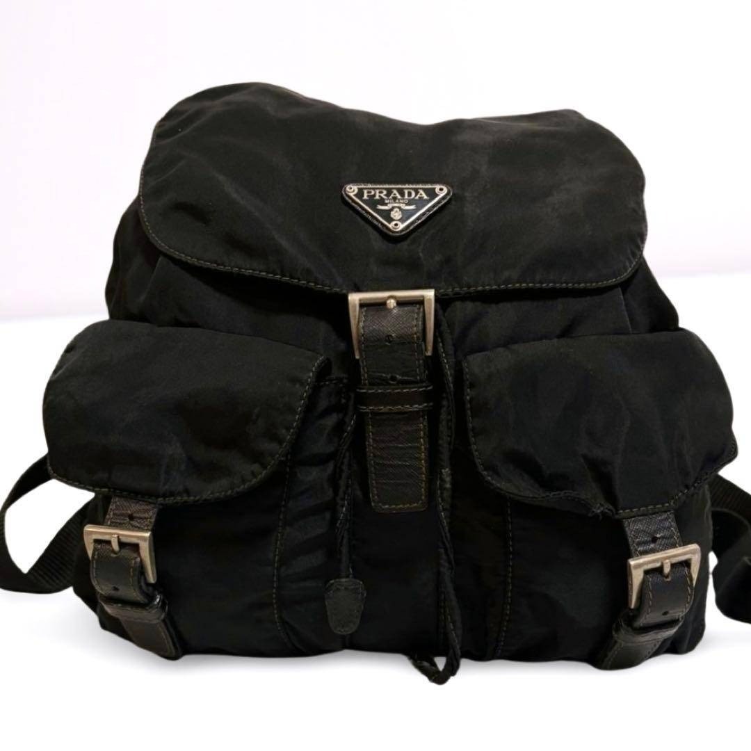 PRADA backpack bag triangular logo triangular pla… - image 2