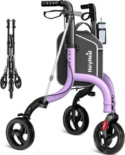 3 Wheel Walkers for Seniors, Lightweight Rollator Walkers Foldable for Elderly w