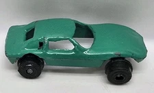 Vintage Metal CORVETTE * Unknown Brand *  1.5" Long Deep Aquamarine 