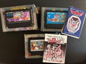 Dragon Quest 1, 2, 4 In Box Famicom Nintendo