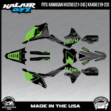 Kalair GFX Graphics Kit for KX450 2019-2023 and KX250 2021-24 Legend-Grn Shift