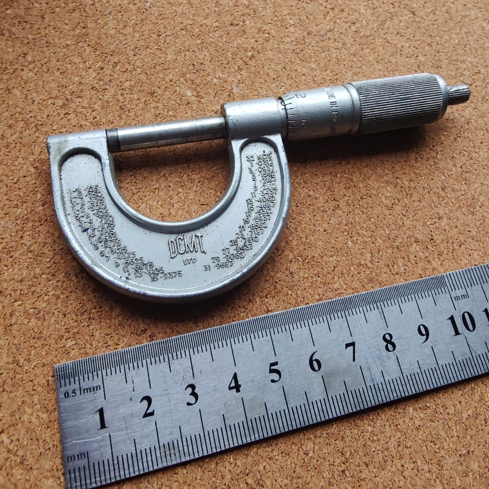 Vintage DCMT Micrometer N13 / Made in England/ Very Good Condition