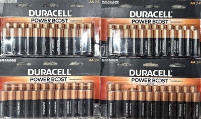 Duracell Power Boost AA batteries 24 Pack,  Lot Of 4 Packs