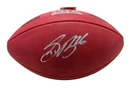 Saquon Barkley Signed Leather Super Bowl 59 Duke Football Eagles PSA/DNA 192782