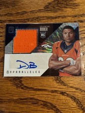 Devontae Booker 2016 Panini Unparalleled Auto Jersey Rookie /199 Denver Broncos