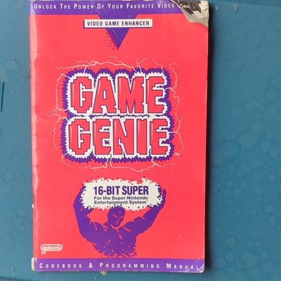 Galoob Game Genie 16-Bit Super SNES Codebook & Programming Manual