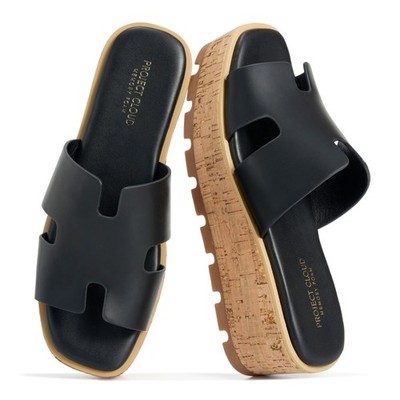 100% Genuine Leather Wedge Platform Sandals Women Footwear - Memory Foam Inso...