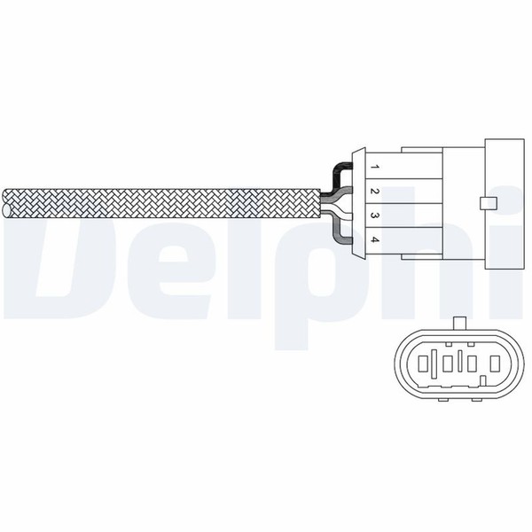 Lambdasonde Sensor Abgassteuerung Delphi ES20344-12B1 FüR Alfa Fiat Lancia GT SW-image