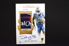 Dyami Brown 2021 Flawless Rookie Patch Auto Gold /10 #PA-DB North Carolina