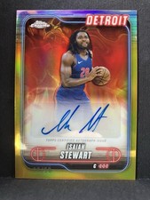 2024-25 ISAIAH STEWART Topps Chrome Gold Auto #TCA-IST 39/50 Detroit Pistons NBA