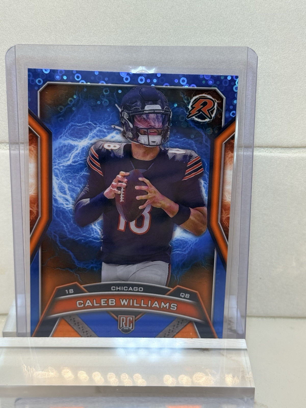 2024 Topps Resurgence -  Caleb Williams #117 Blue & Orange Spark Refractor (RC)