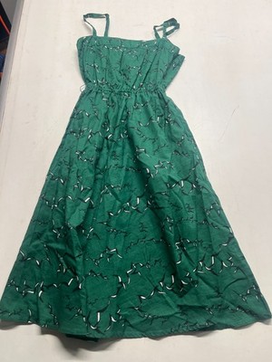 green bird print dress ZAPAKA Women Dark Green Wedding Guest Dress with Slit Spaghetti Straps Ruffles Bridesmaid Dress, chiffon color / US18W