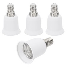 E14 to E26/E27 Light Socket Adapter, 4pcs Lamp Holder Convert Screw Base Conv...