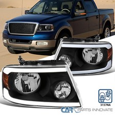 Black Headlights Fits 2004-2008 Ford F150 2006-2008 Lincoln Mark Lt Led Strip Black Headlights Fits 2004-2008 Ford F150 2006-2008 Lincoln Mark Lt Led Strip