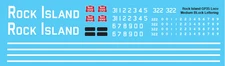 N Scale - Rock Island Locomotive GP35 Medium Block Scheme Decals
