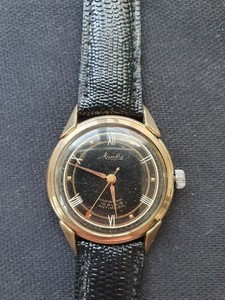 Authentic Vintage Unique Post WW2 Mauthe 16 Rubis Antimagnetic Gold Plated German Watch