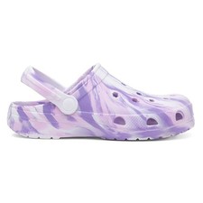Womens Sandals Purple Adults Ladies Clogs Lilac Marble Slip On Lightweight SIZE