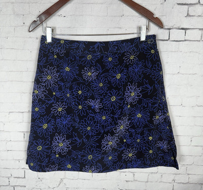 EP Pro Golf Skort Size 6 Women's Dark Blue Black Purple Floral (A04)