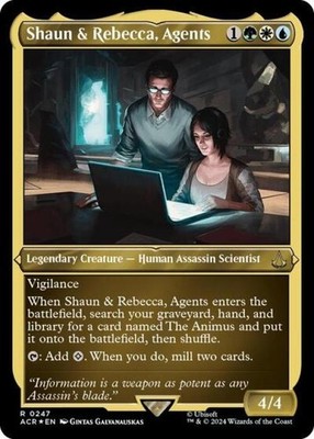 Shaun & Rebecca, Agents (Foil Etched) -Foil Light Play MTG
