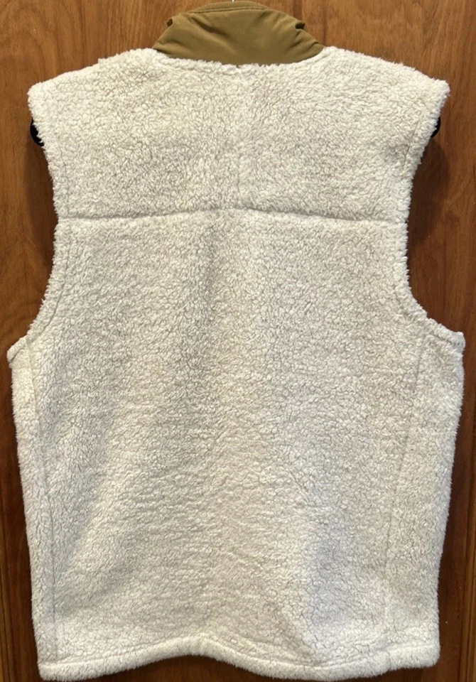 Vintage The North Face Sherpa Hampshire Vest Men's Size Small White And Khaki - Image 3 of 4