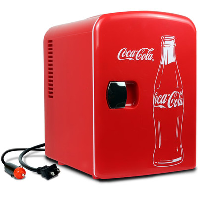 Coca-Cola Mini Fridge 4L 6 Can, Red Portable Beverage Cooler 218451226