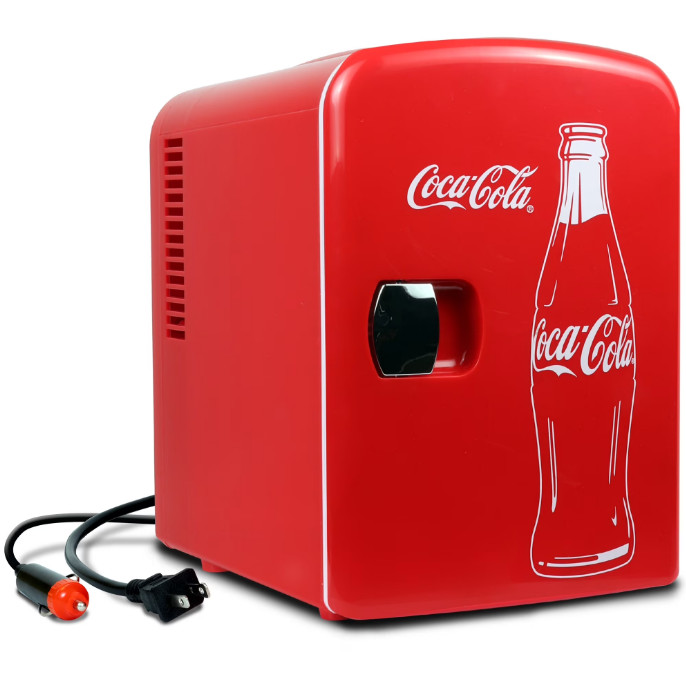 Coca-Cola Mini Fridge 4L 6 Can, Red Portable Beverage Cooler 218451226