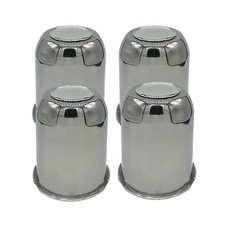 4 Pack 3-3/4 Inch Center Caps Push Through for Trailer Truck RV Wheels Rims 3...