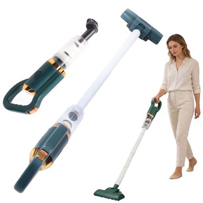 Akku Staubsauger Kabellos 75W Stabstaubsauger Beutellos Sauger 8500Pa 0.7L Grün