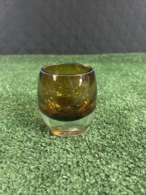 Mikasa Votive Candle Amber Glass Heavy Home Accents Solaris 3''