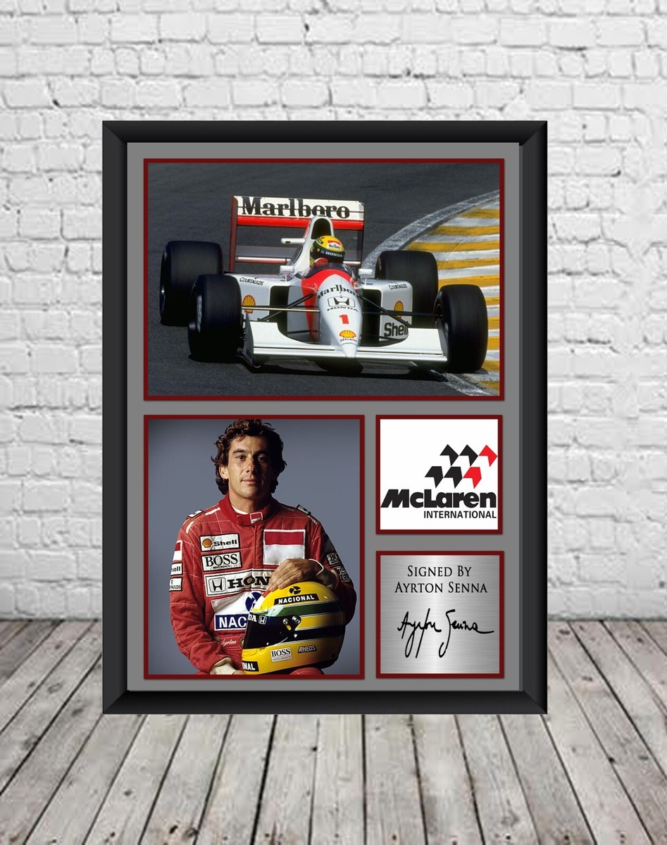Ayrton Senna Signed Photo Print Poster Autographed Formula One