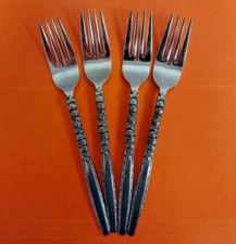 Everbrite Japan Premier EVS39 Stainless Embossed Floral Dinner Forks Set of 4