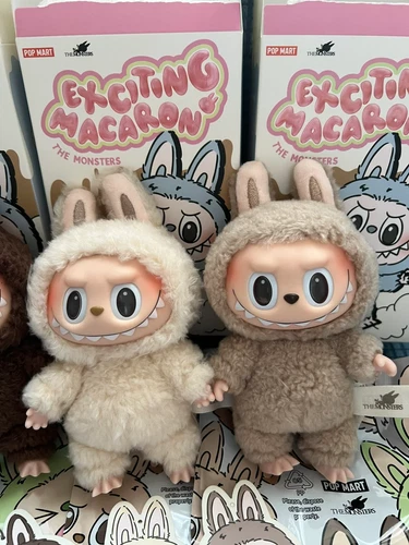 POP MART LABUBU-The Monsters-Macaron-Plush Dolls Toy Figure Blind Box-Toffee - Picture 5 of 13