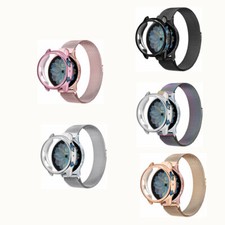 For Samsung Galaxy Watch Active 2 40/44mm Stainless Steel Band Strap Case Cover