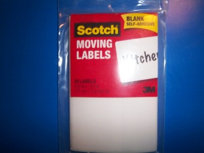 NEW 3M Scotch Moving LABELS 25 PACK 4.62 X 2.87 