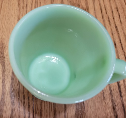 VTG Fire King Jadeite Green D Handle Mug Oven Ware Glass Coffee Cups Lot Of 8 - Picture 13 of 24