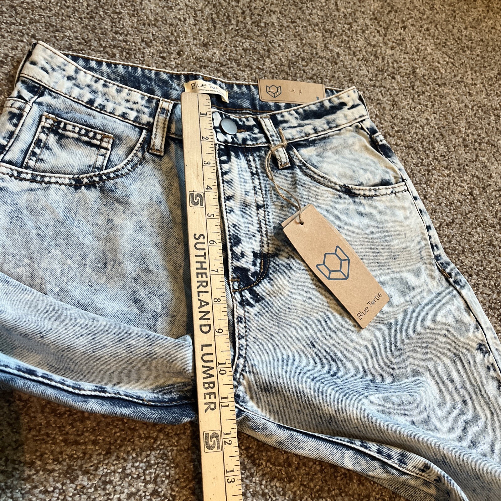 Blue Turtle Womens Size 1 (26x29) Denim Acid Washed Denim Jeans NWT - View 8