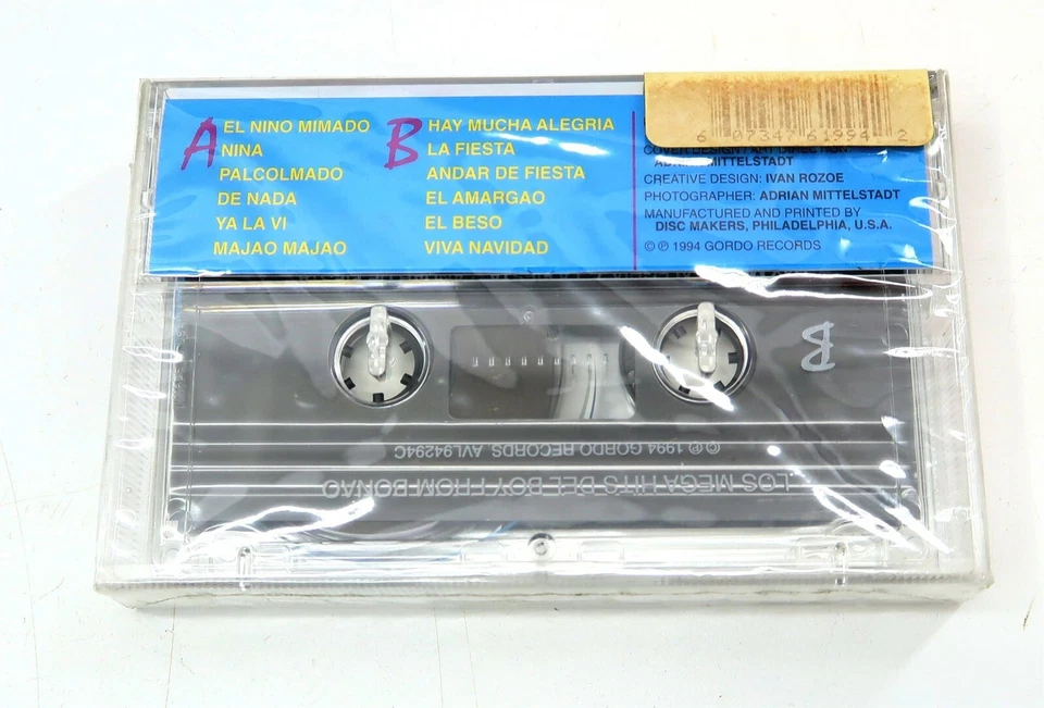New LOS MEGA HITS DEL Boy From Bonao sealed 1994 Cassette Tape Gordo Records Foto 2 de 2