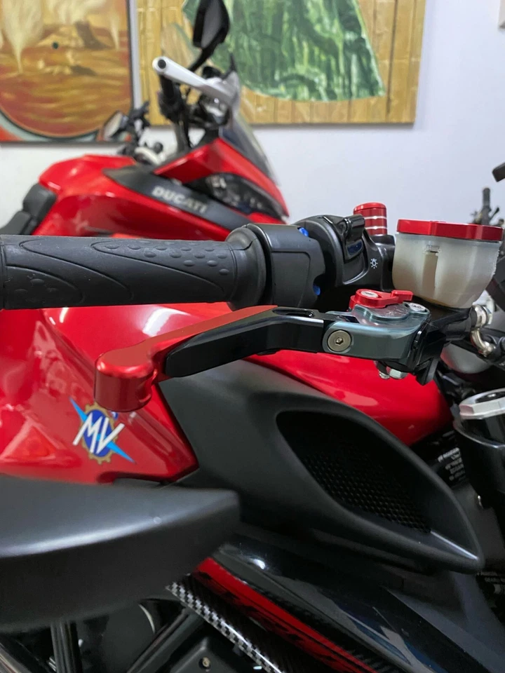 Palancas de embrague de freno extensibles plegables para MV Agusta F4RR F4RC Brutale 1000RR Foto 3 de 4